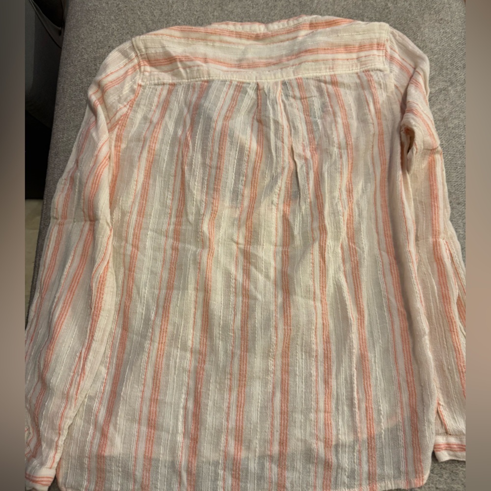 Vintage Anthropologie HOLDING HORSES Embroidered Blouse - White Orange and Blue - Picture 3 of 6